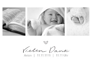 Babykarten Geburt und Taufe